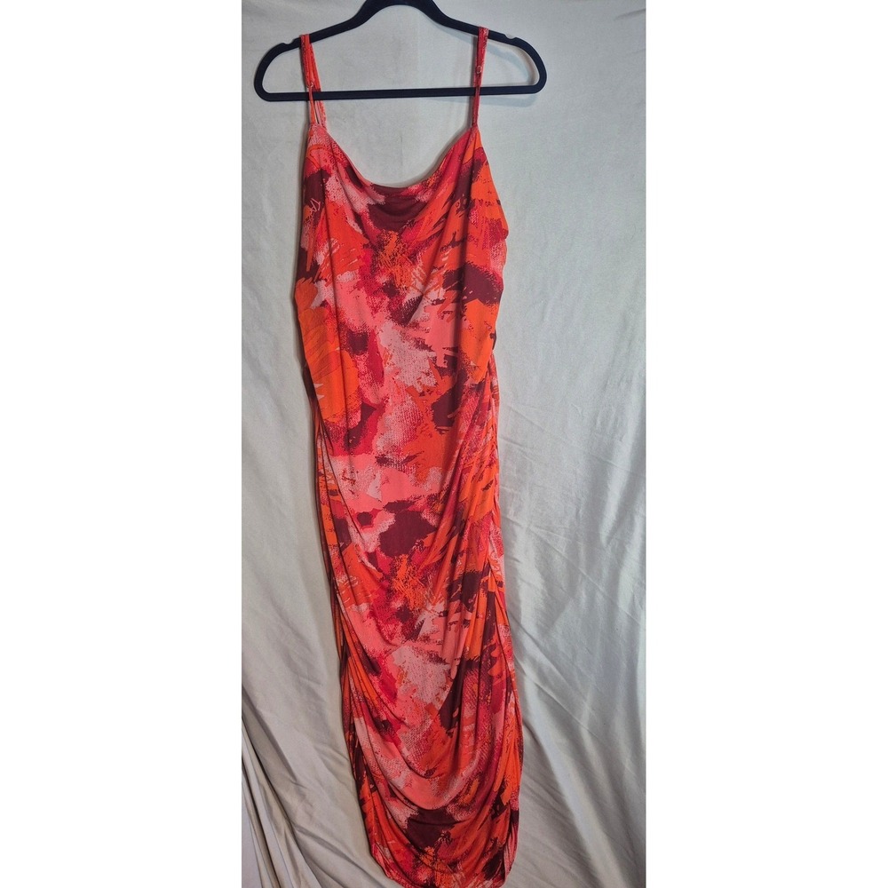 Jolie & Joy Red Floral Print Sleeveless Casual Dress Size 3X Plus Size